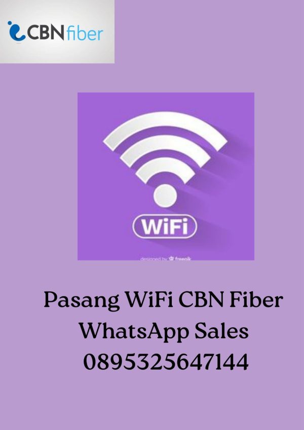 Pasang WIFI CBN Fiber Banyumas – Daftar Wa 0895-3256-47144