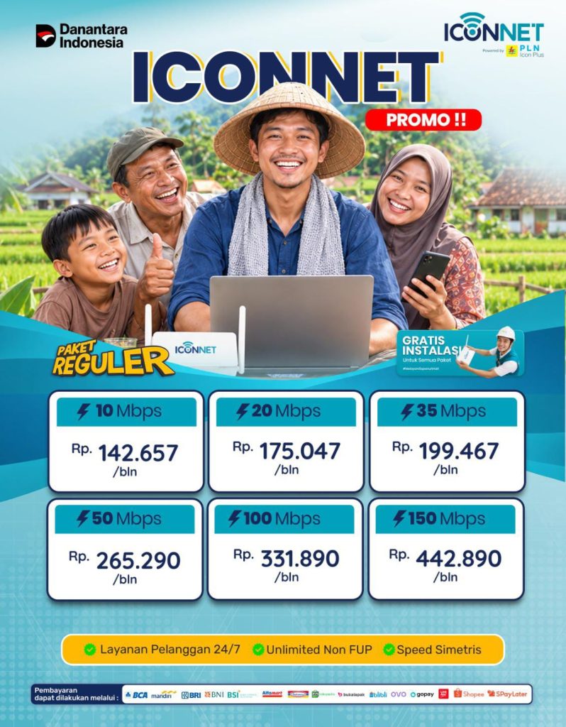 Pasang WIFI Iconnet Bulanan Khusus Cluster Tasikmalaya 